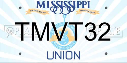 TMVT32 Mississippi License Plate