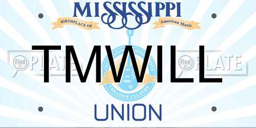 TMWILL Mississippi License Plate