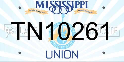 TN10261 Mississippi License Plate
