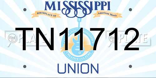 TN11712 Mississippi License Plate