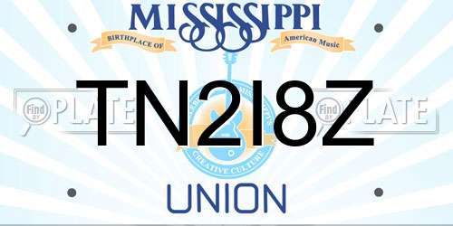 TN2I8Z Mississippi License Plate