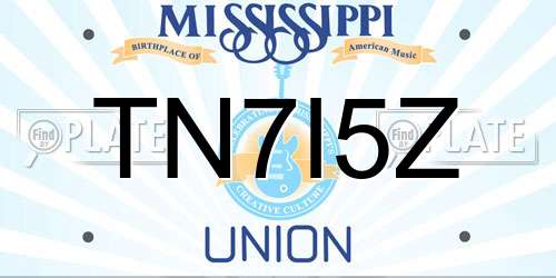 TN7I5Z Mississippi License Plate