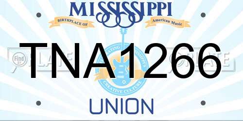 TNA1266 Mississippi License Plate