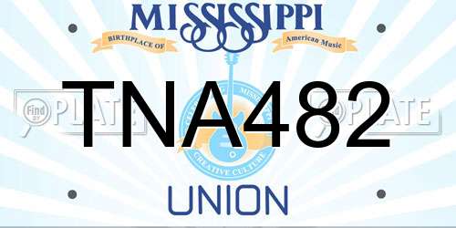 TNA482 Mississippi License Plate