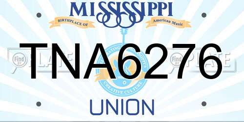 TNA6276 Mississippi License Plate