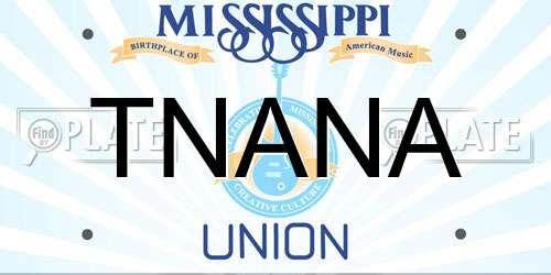 TNANA Mississippi License Plate