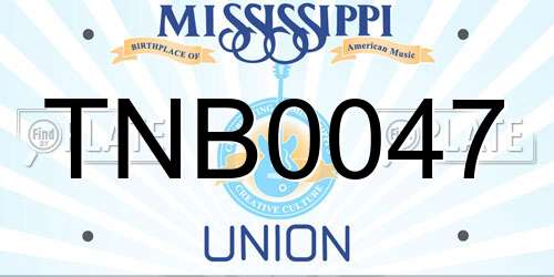 TNB0047 Mississippi License Plate