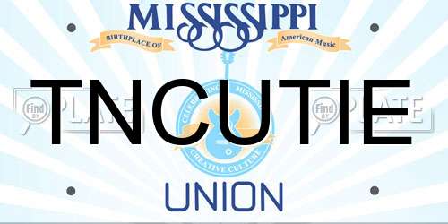 TNCUTIE Mississippi License Plate