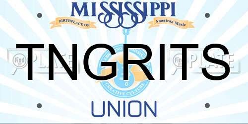 TNGRITS Mississippi License Plate