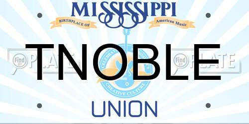 TNOBLE Mississippi License Plate