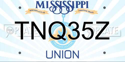 TNQ35Z Mississippi License Plate