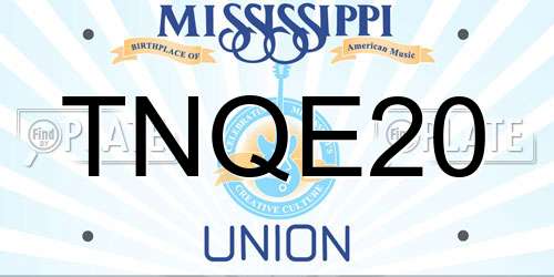 TNQE20 Mississippi License Plate