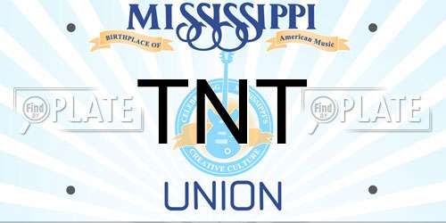 TNT Mississippi License Plate