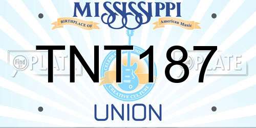 TNT187 Mississippi License Plate