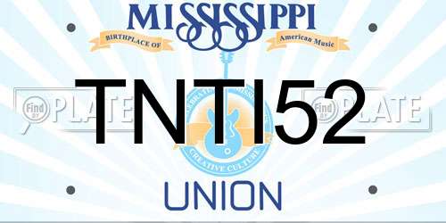 TNTI52 Mississippi License Plate