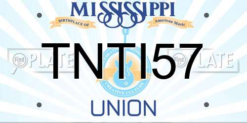 TNTI57 Mississippi License Plate