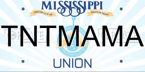 TNTMAMA Mississippi License Plate