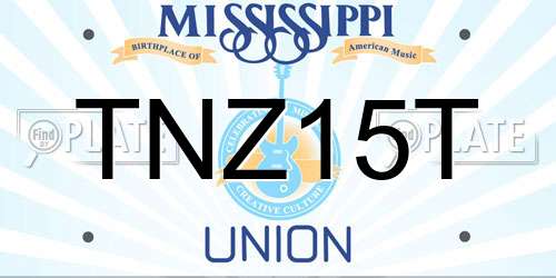 TNZ15T Mississippi License Plate