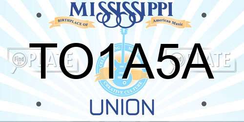 TO1A5A Mississippi License Plate