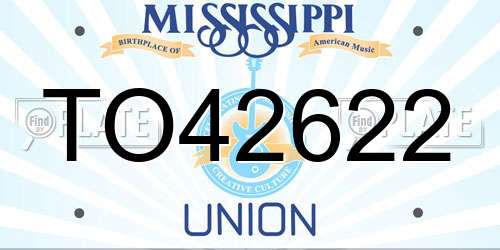 TO42622 Mississippi License Plate