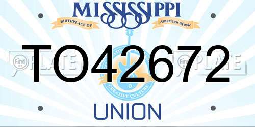 TO42672 Mississippi License Plate