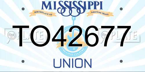 TO42677 Mississippi License Plate
