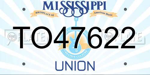 TO47622 Mississippi License Plate