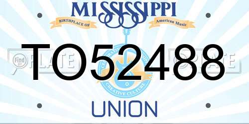 TO52488 Mississippi License Plate