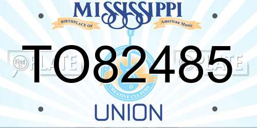 TO82485 Mississippi License Plate