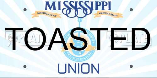 TOASTED Mississippi License Plate