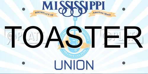 TOASTER Mississippi License Plate
