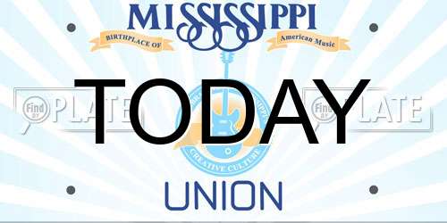 TODAY Mississippi License Plate