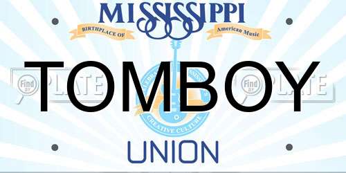 TOMBOY Mississippi License Plate