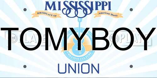 TOMYBOY Mississippi License Plate