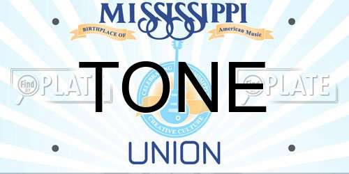 TONE Mississippi License Plate