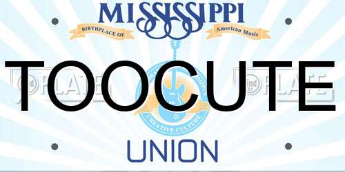 TOOCUTE Mississippi License Plate