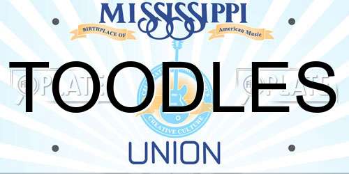 TOODLES Mississippi License Plate