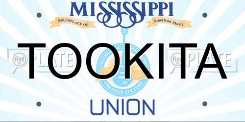 TOOKITA Mississippi License Plate