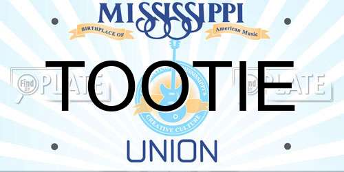 TOOTIE Mississippi License Plate