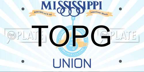 TOPG Mississippi License Plate