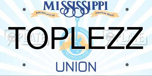 TOPLEZZ Mississippi License Plate