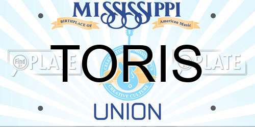 TORIS Mississippi License Plate