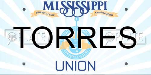 TORRES Mississippi License Plate