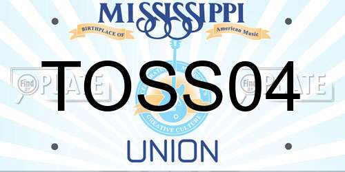 TOSS04 Mississippi License Plate