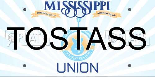 TOSTASS Mississippi License Plate
