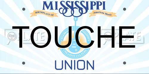 TOUCHE Mississippi License Plate