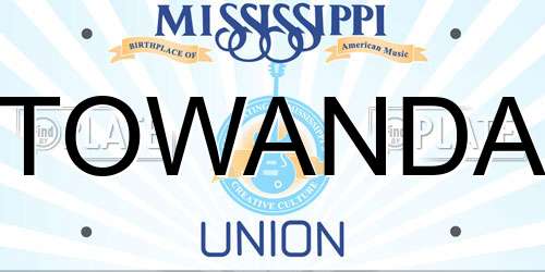 TOWANDA Mississippi License Plate