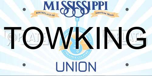 TOWKING Mississippi License Plate