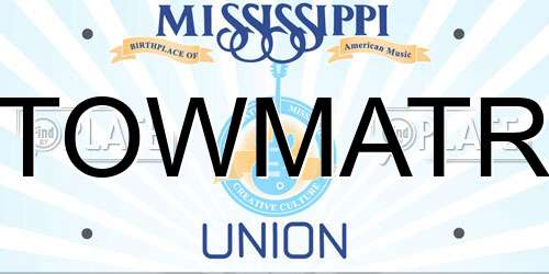 TOWMATR Mississippi License Plate