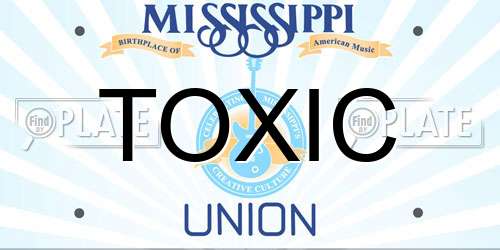 TOXIC Mississippi License Plate